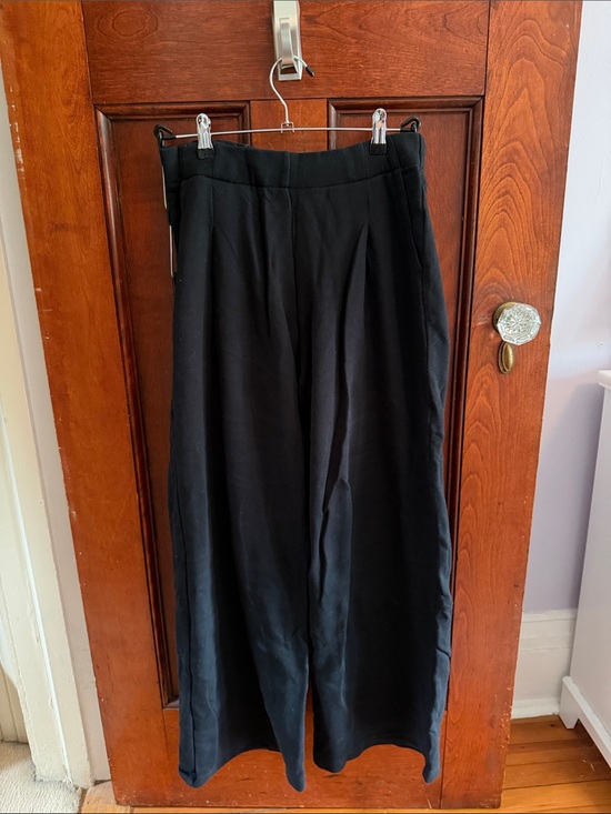 aerie Pants - Aerie Black Wide-Leg Sweatpants